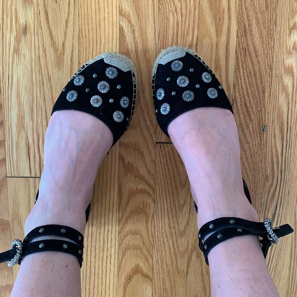 Kooples suede studded espadrilles